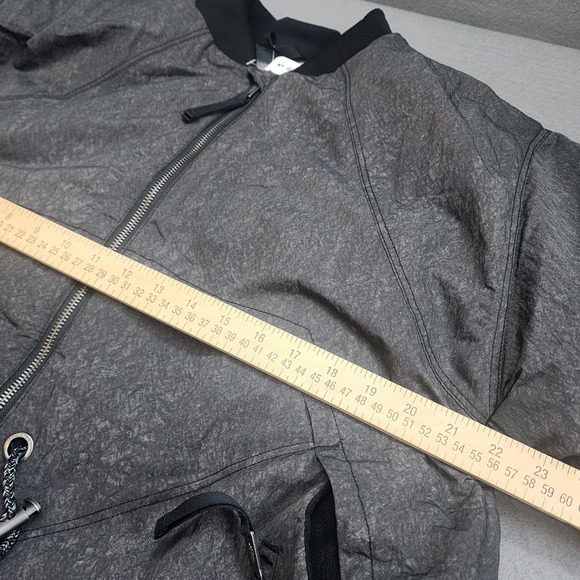 Free People Movement Bomber Jacket Black Primaloft Ruched Oversized Women's Sz M - Picture 6 of 7